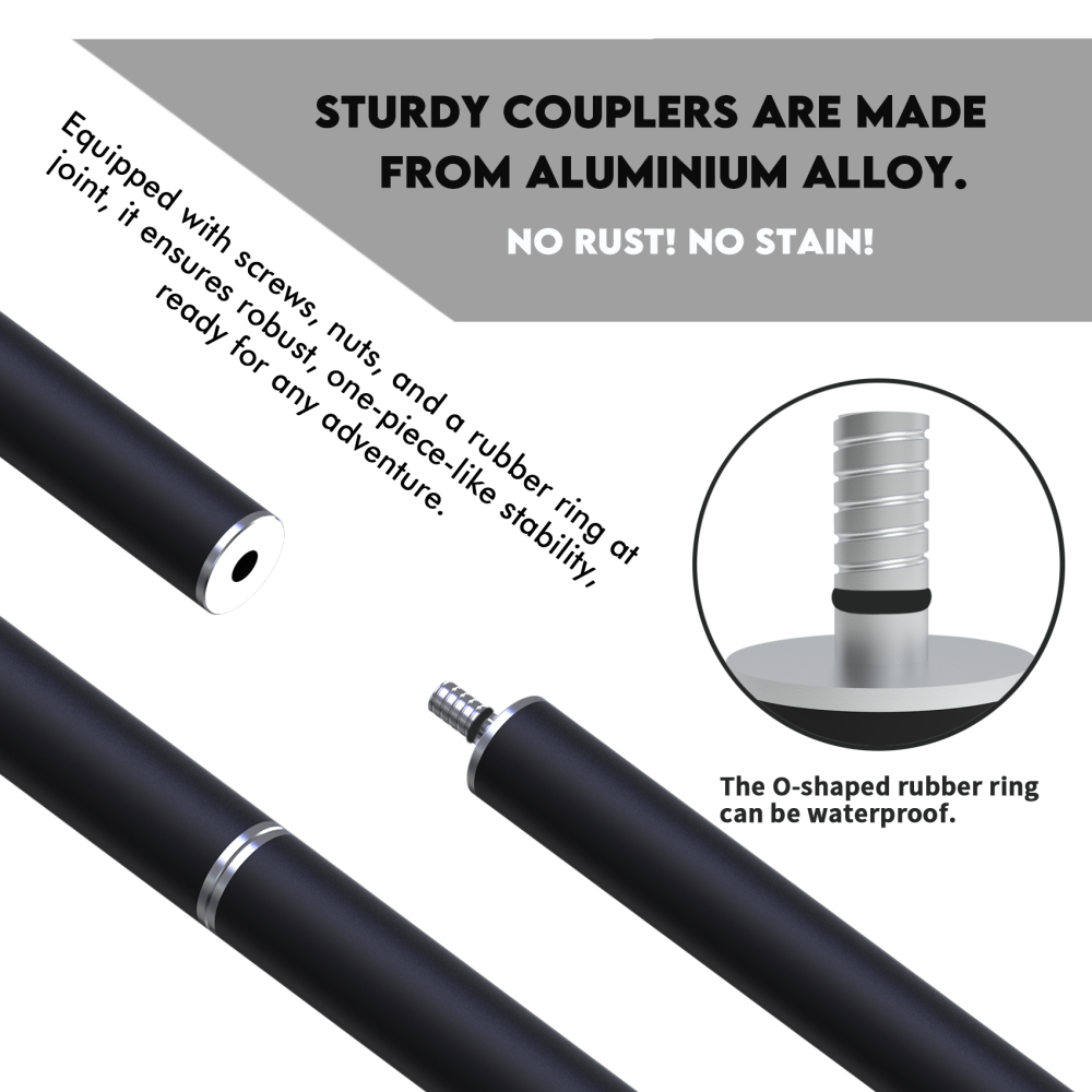 EDSRDPLT Aventik 7.75' Anchor and Push Pole, Shallow Water Anchor Pole with T-Handle and Compass, Multifuction Fiberglass Anchor Pin on The Beach