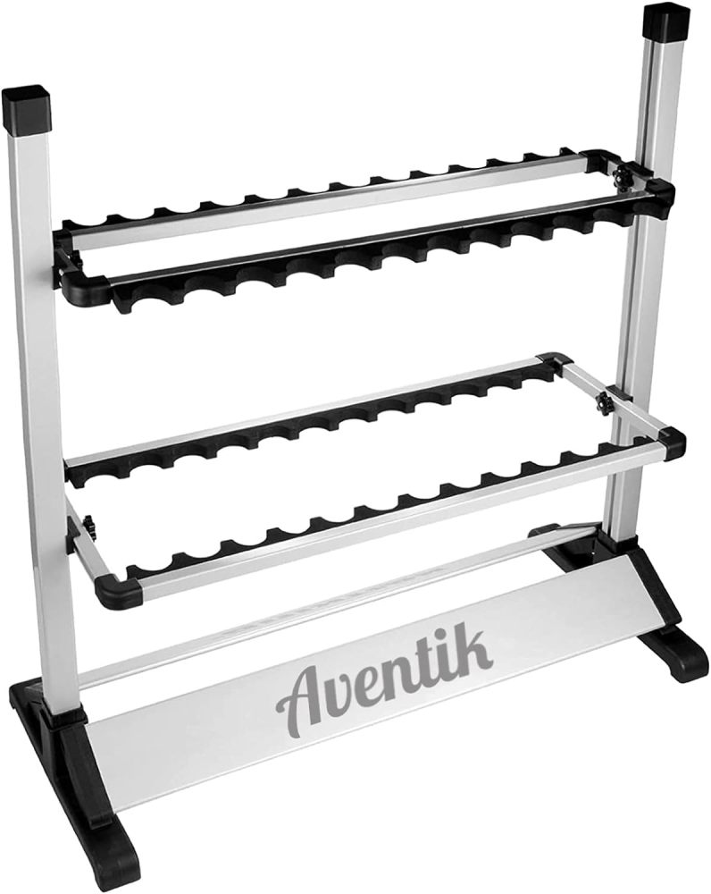 Aventik Mini Fishing Rod Holder Aluminum 12&24-Rod Fishing Rod Shelf/Rack (12 Rods Rack)