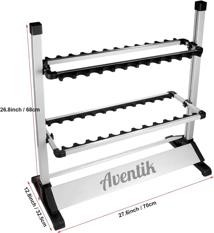 Aventik Mini Fishing Rod Holder Aluminum 12&24-Rod Fishing Rod Shelf/Rack (12 Rods Rack)