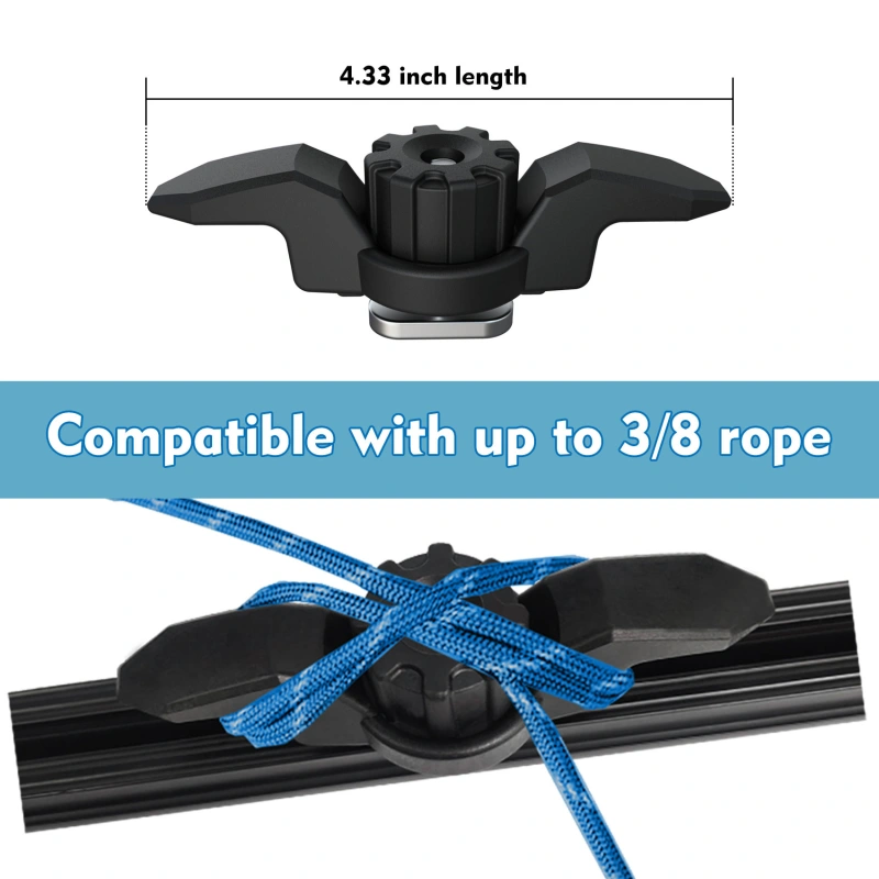 Aventik Kayak Anchor Cleat for Track Mount,Track Mount Line Cleat, Rail Mount Kayak Accessories