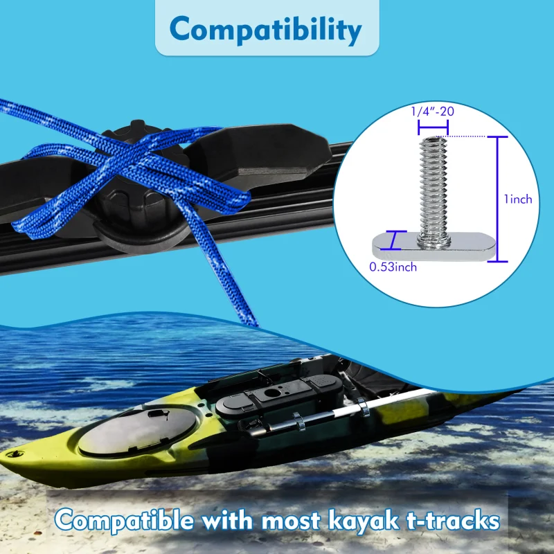 Aventik Kayak Anchor Cleat for Track Mount,Track Mount Line Cleat, Rail Mount Kayak Accessories