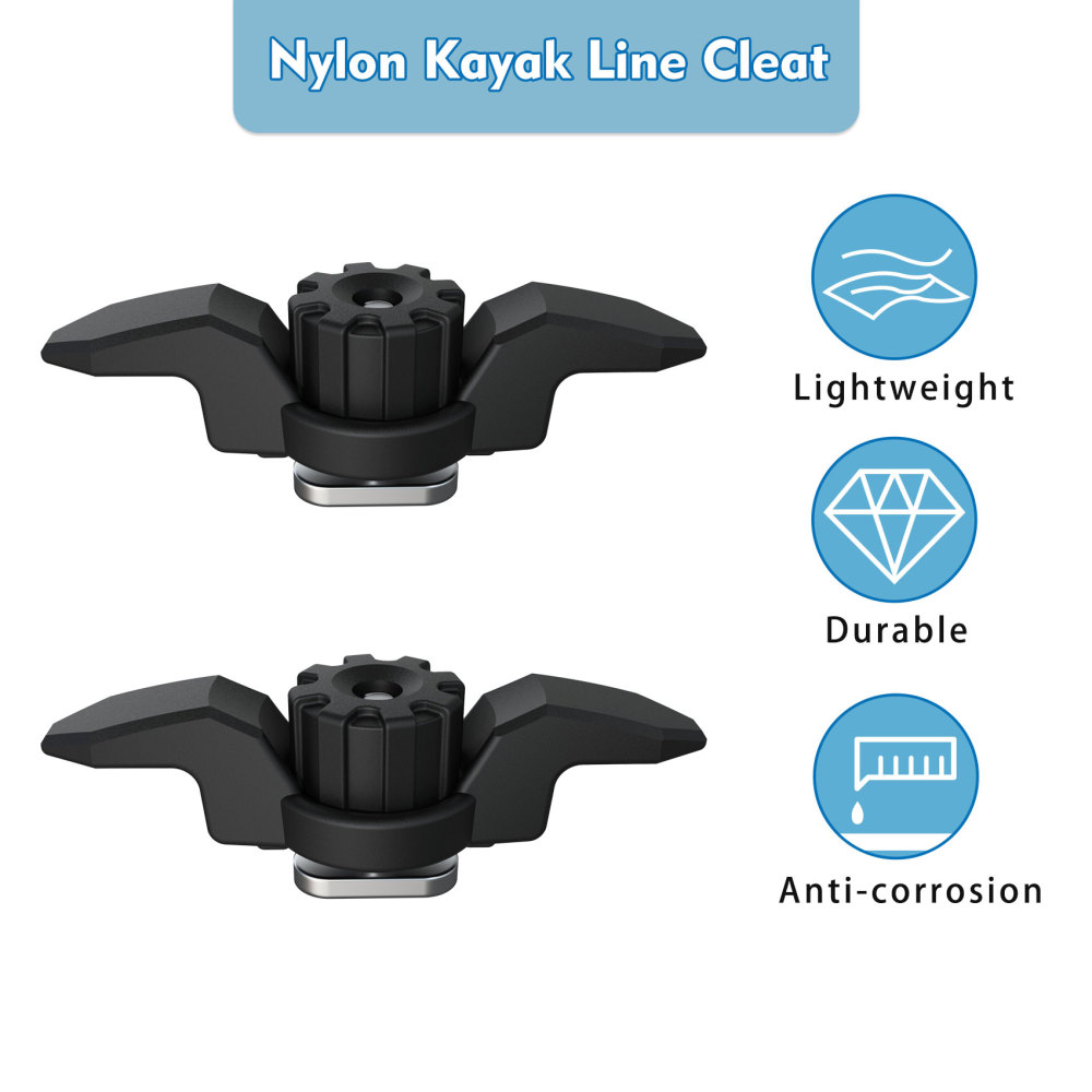 Aventik Kayak Anchor Cleat for Track Mount,Track Mount Line Cleat, Rail Mount Kayak Accessories