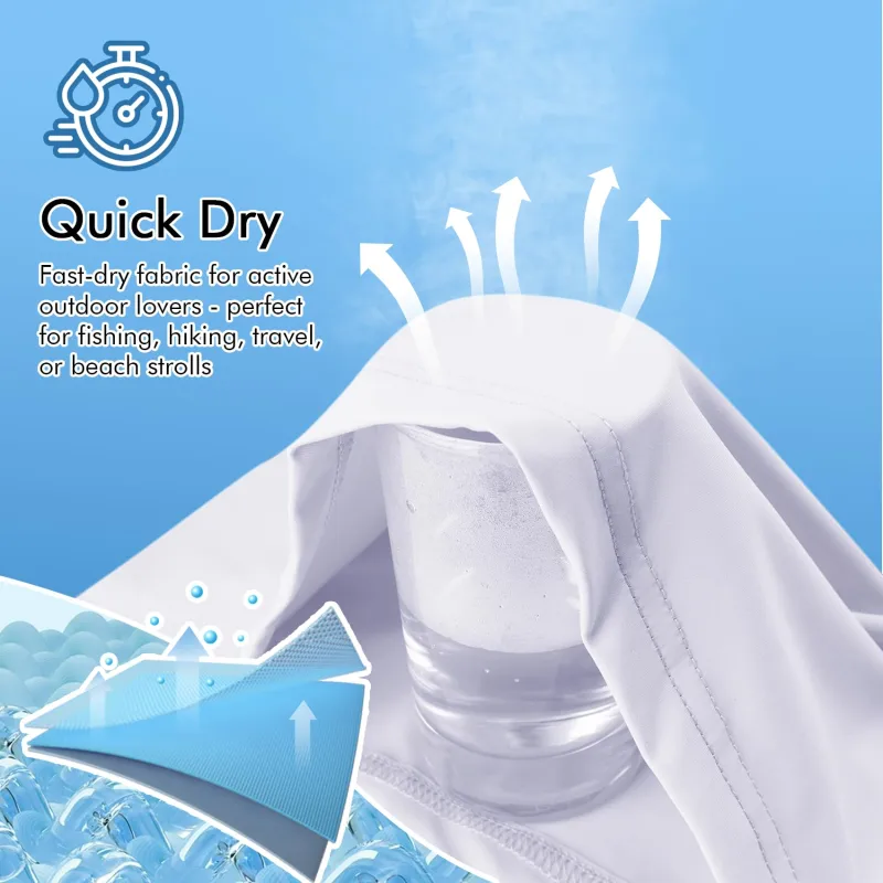 Rash Guard Swim Surf Sun Shirts for Men UPF 50+ Cooling Quick Dry Short Sleeve Fishing T-Shirt