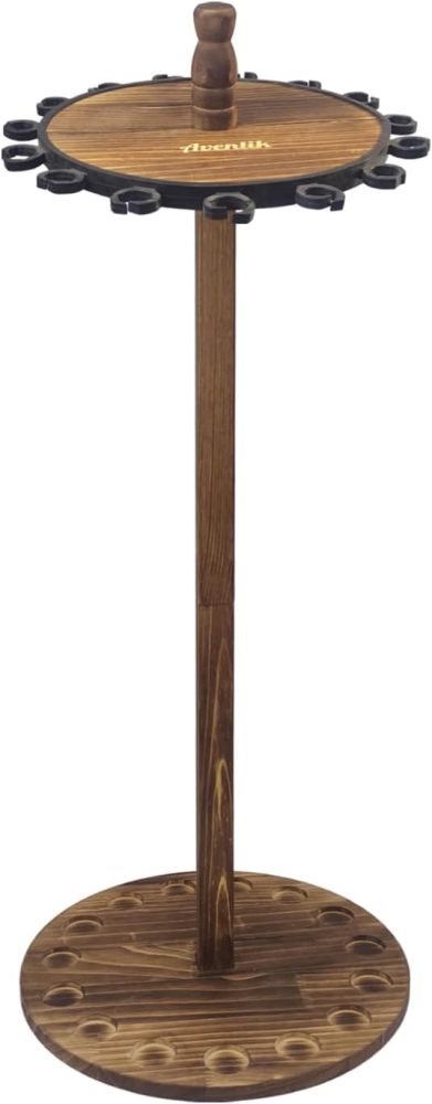 Aventik Fishing Rod Holders for Garage, Vertical Fishing Pole Holders Wooden Round Storage Floor Stand, Fishing Rod/Pole Rack (15s Rod Rack)