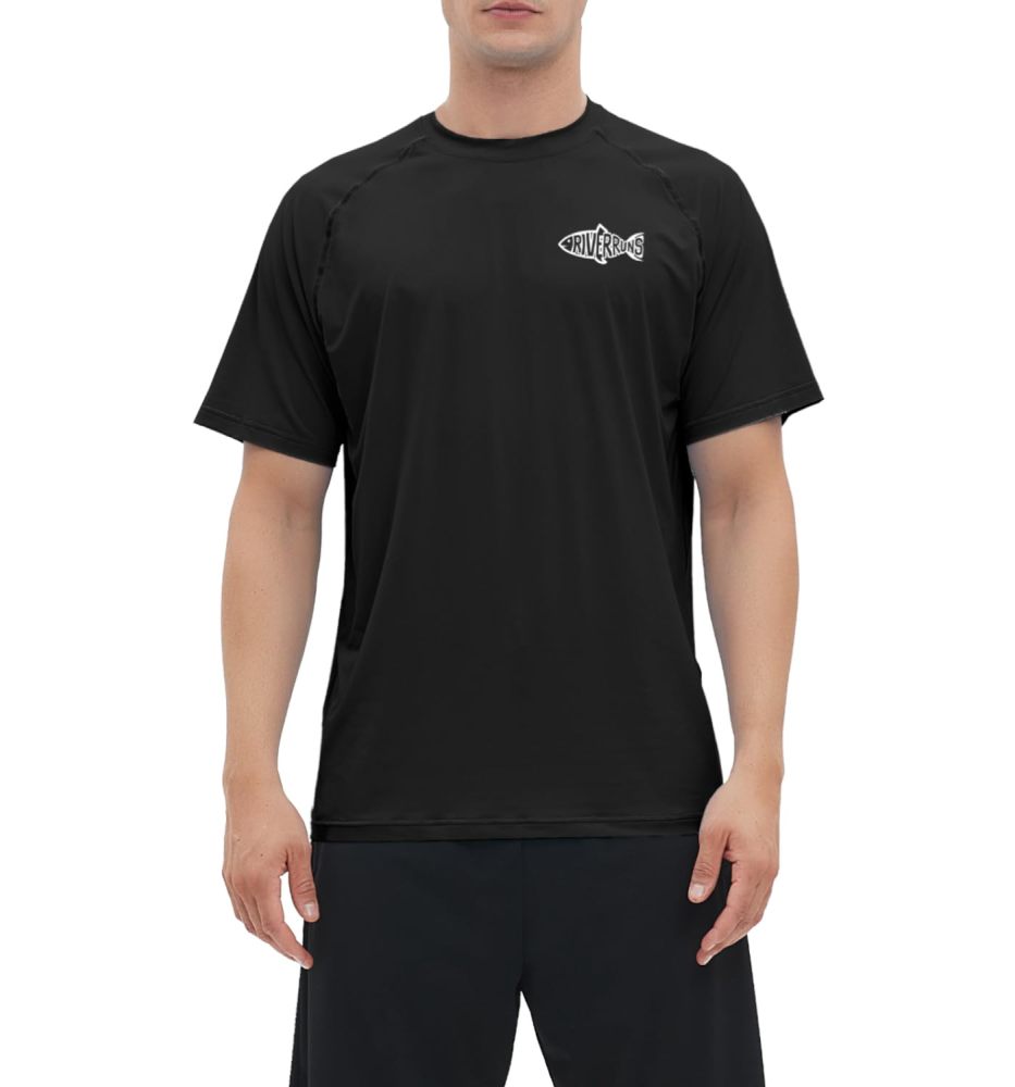 Rash Guard Swim Surf Sun Shirts for Men UPF 50+ Cooling Quick Dry Short Sleeve Fishing T-Shirt