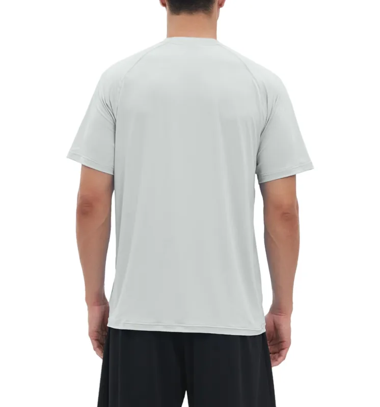 Rash Guard Swim Surf Sun Shirts for Men UPF 50+ Cooling Quick Dry Short Sleeve Fishing T-Shirt