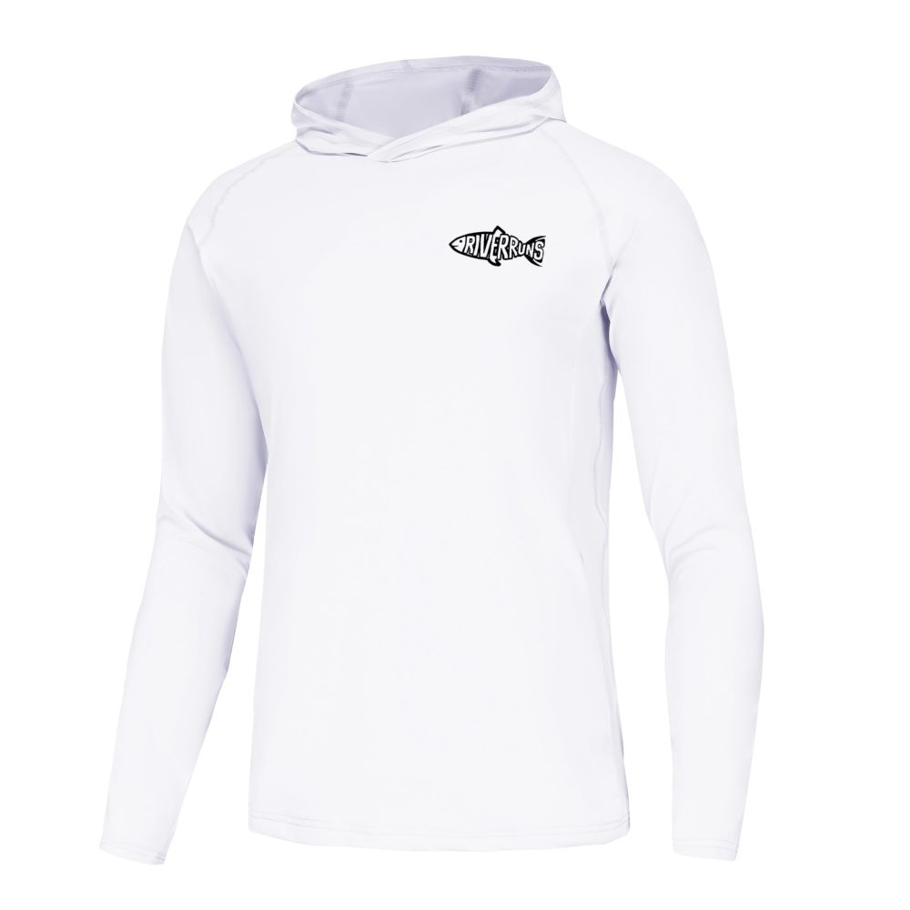 UPF 50+ Men's Sun Protection Hoodie, Cooling Quick Dry Hooded Shirt Rash Guards Long Sleeve with Zippered Pockets