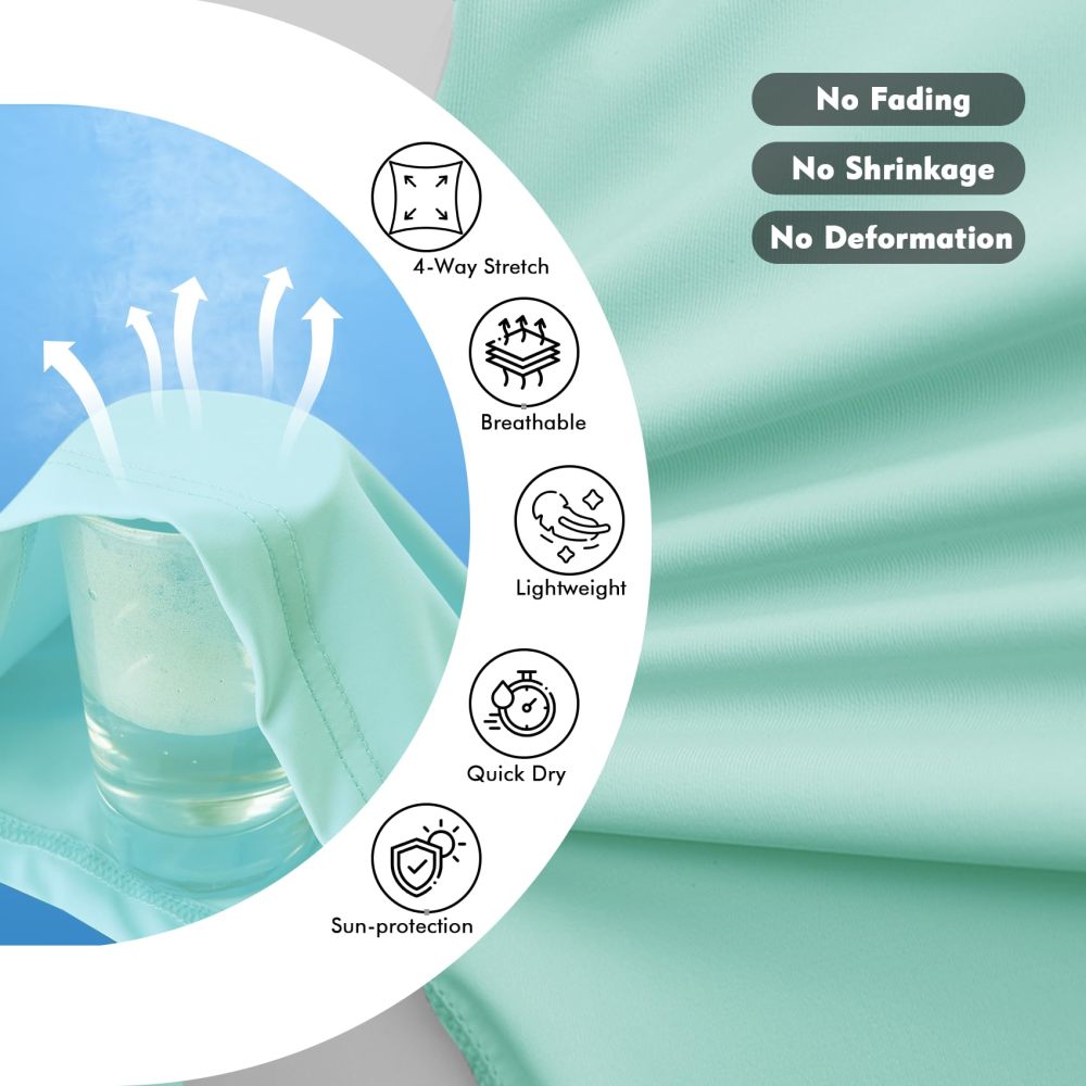 UPF 50+ Men's Sun Protection Hoodie, Cooling Quick Dry Hooded Shirt Rash Guards Long Sleeve with Zippered Pockets