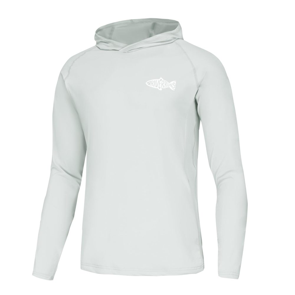 UPF 50+ Men's Sun Protection Hoodie, Cooling Quick Dry Hooded Shirt Rash Guards Long Sleeve with Zippered Pockets