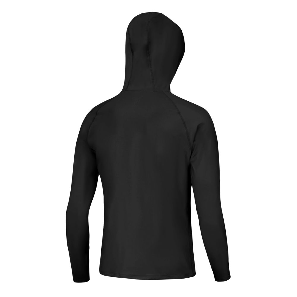 UPF 50+ Men's Sun Protection Hoodie, Cooling Quick Dry Hooded Shirt Rash Guards Long Sleeve with Zippered Pockets