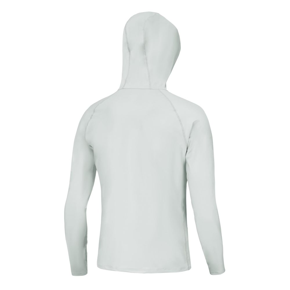 UPF 50+ Men's Sun Protection Hoodie, Cooling Quick Dry Hooded Shirt Rash Guards Long Sleeve with Zippered Pockets
