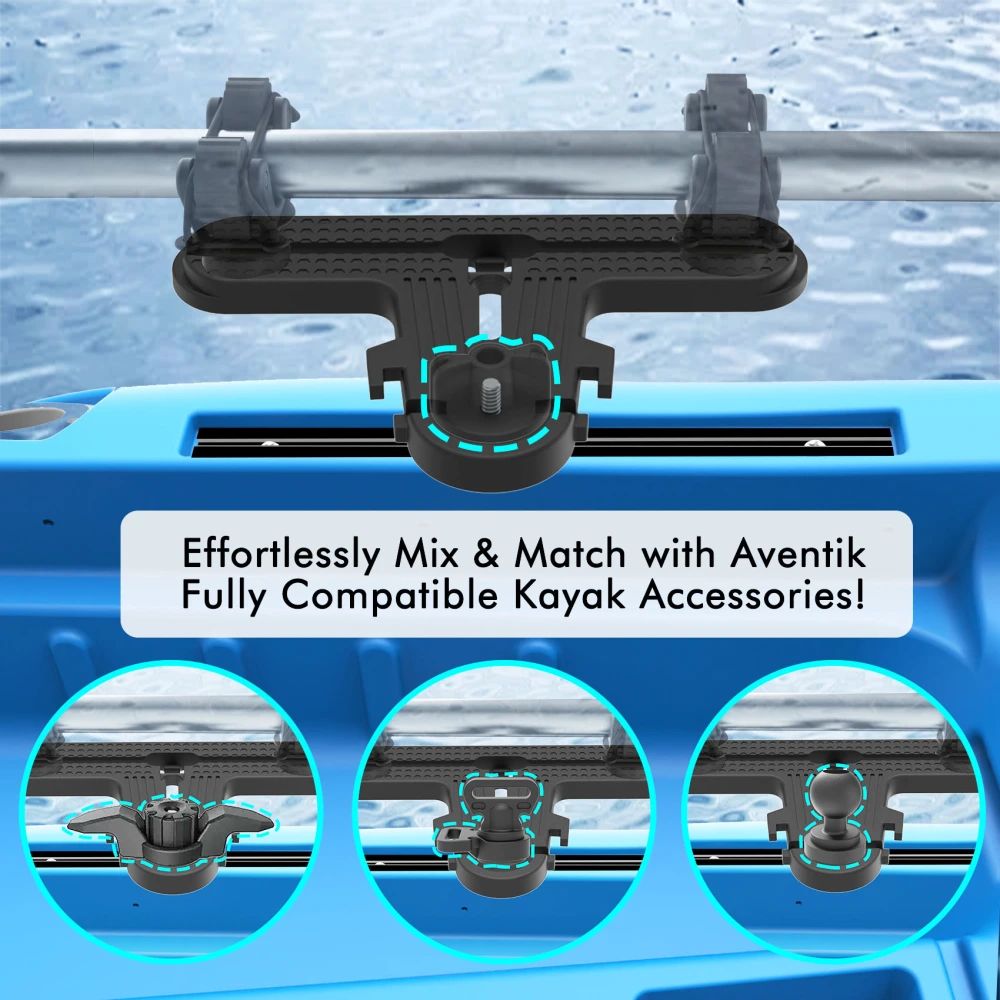 Multi-Functional T-Shaped Kayak Track System Textured Grip Surface