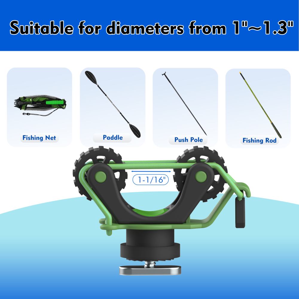 Aventik 2 PCS Kayak Paddle Holder Kayak Track Mount Accessories for Holding Standard Paddle, Kayak Oar Holder Kayak Rail Accessories for Fishing Kayak