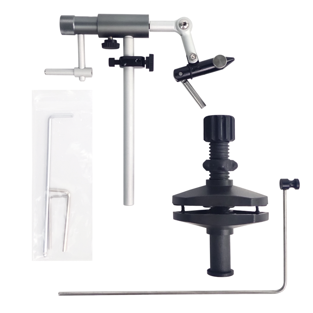 Riverruns Colorado Full Rotary Fly Tying Vise Rotation Resistance Adjustment Hook Sizes 26 to 4/0 (Fly Tying Vise C-Clamp)