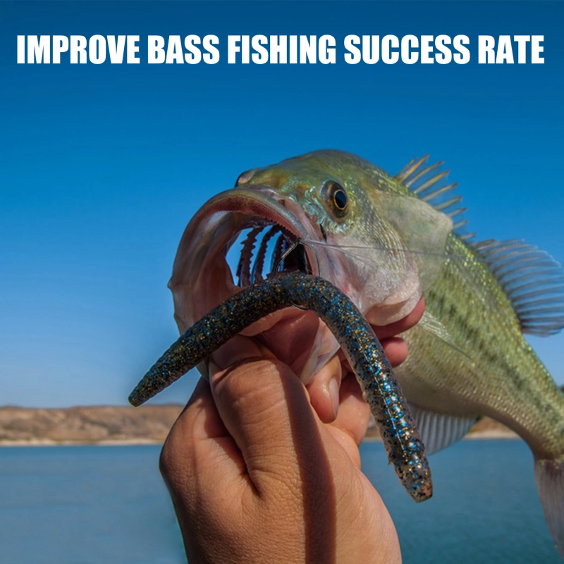 Eupheng Weedless Hooks Wide Gap Wacky Worm Hooks, 25pcs Bass Fishing Hooks for Soft Worm Baits, Wacky Rig & Neko Rig Hooks