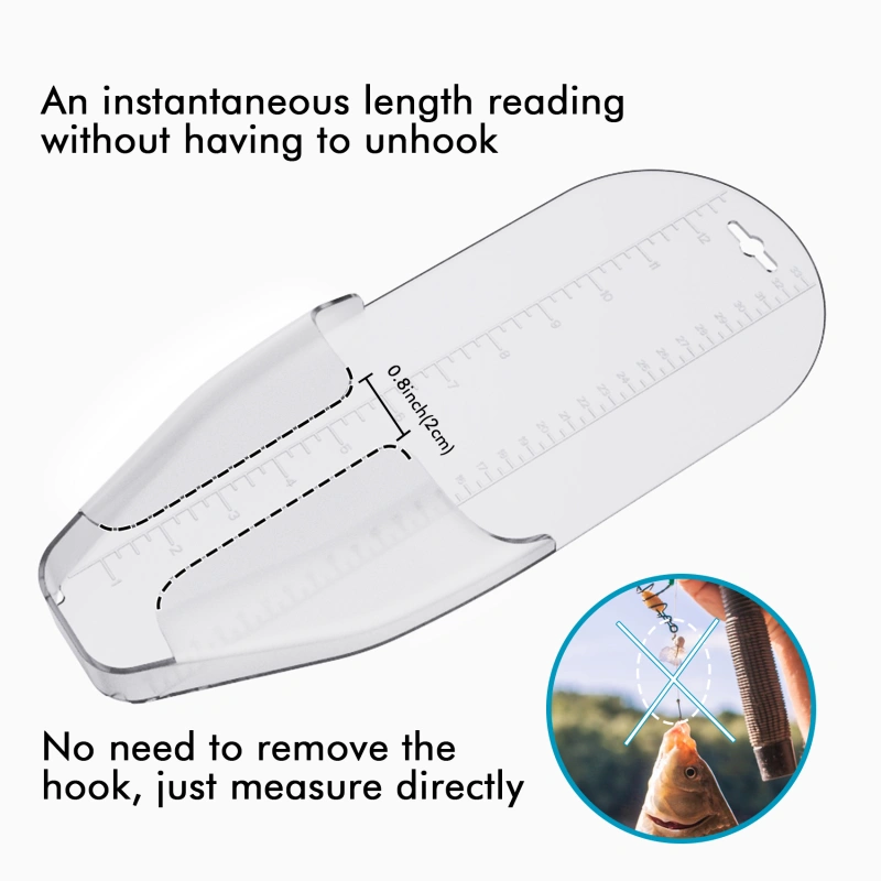 Crappie Measuring Device, Measures up to 12 Inch Fast Check without Unhooking Durable Construction, Easy to Clean Patent Pending