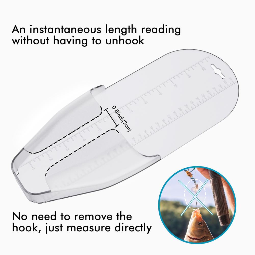Crappie Measuring Device, Measures up to 12 Inch Fast Check without Unhooking Durable Construction, Easy to Clean Patent Pending