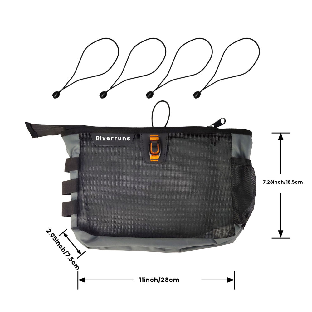 Mesh Storage Kayak Storage Comparments Attaches to Kayak Seat or T-track