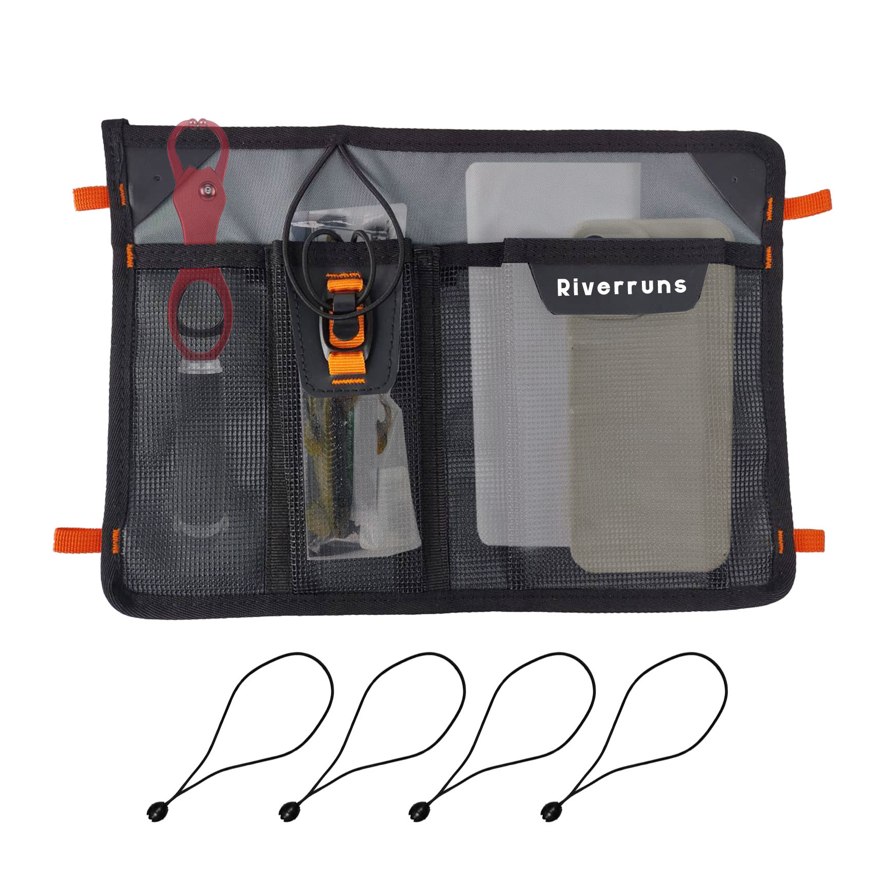 Mesh Storage Kayak Storage Comparments Attaches to Kayak Seat or T-track