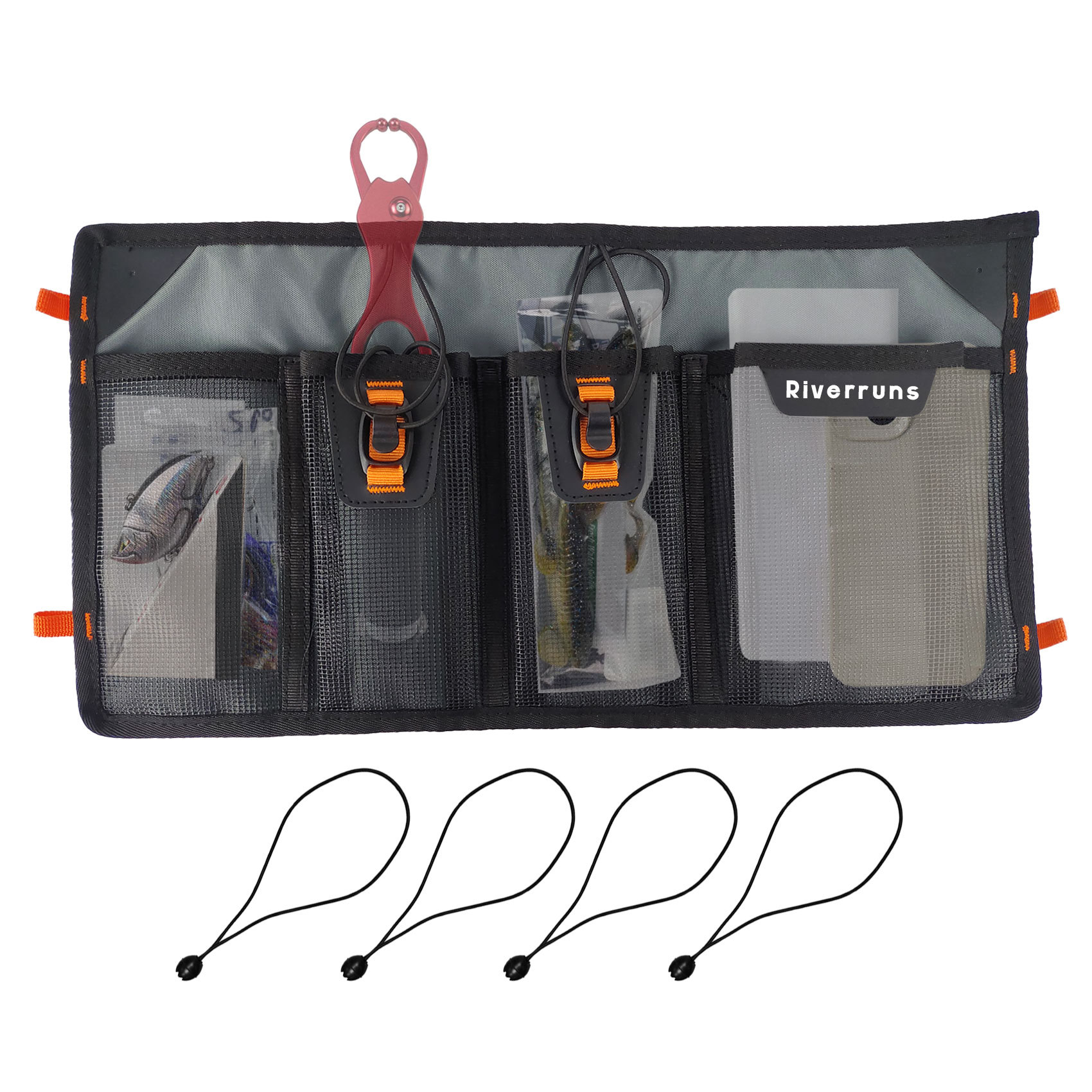 Mesh Storage Kayak Storage Comparments Attaches to Kayak Seat or T-track