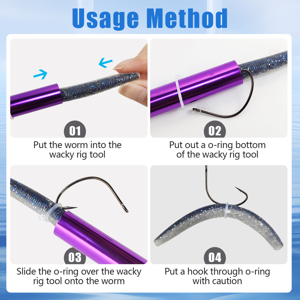 Eupheng Wide Gap Wacky Hook, Wacky Rig Hooks, 25pcs Bass Fishing Hooks for Soft Worm Baits, Wacky Rig & Neko Rig Hooks