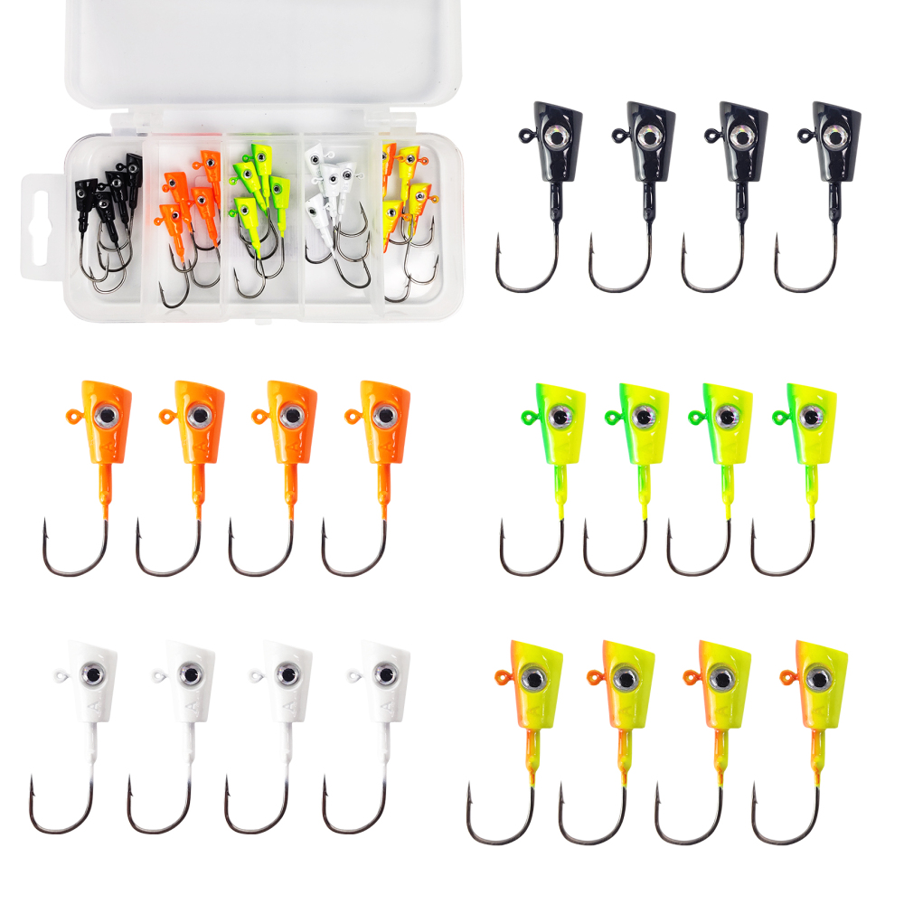 Shad Darts Crappie Jigs, ZINC-TECH Shad shape Underspin Jig Heads 1/32oz 1/16oz 1/8oz 1/4oz for Crappie Bass Panfish Trout Perch Walleye