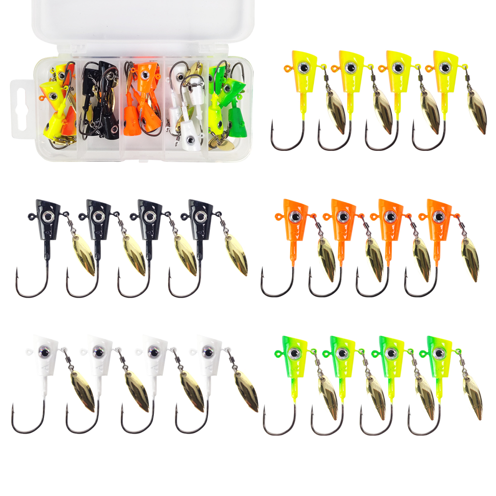 Shad Darts Crappie Jigs, ZINC-TECH Shad shape Underspin Jig Heads 1/32oz 1/16oz 1/8oz 1/4oz for Crappie Bass Panfish Trout Perch Walleye