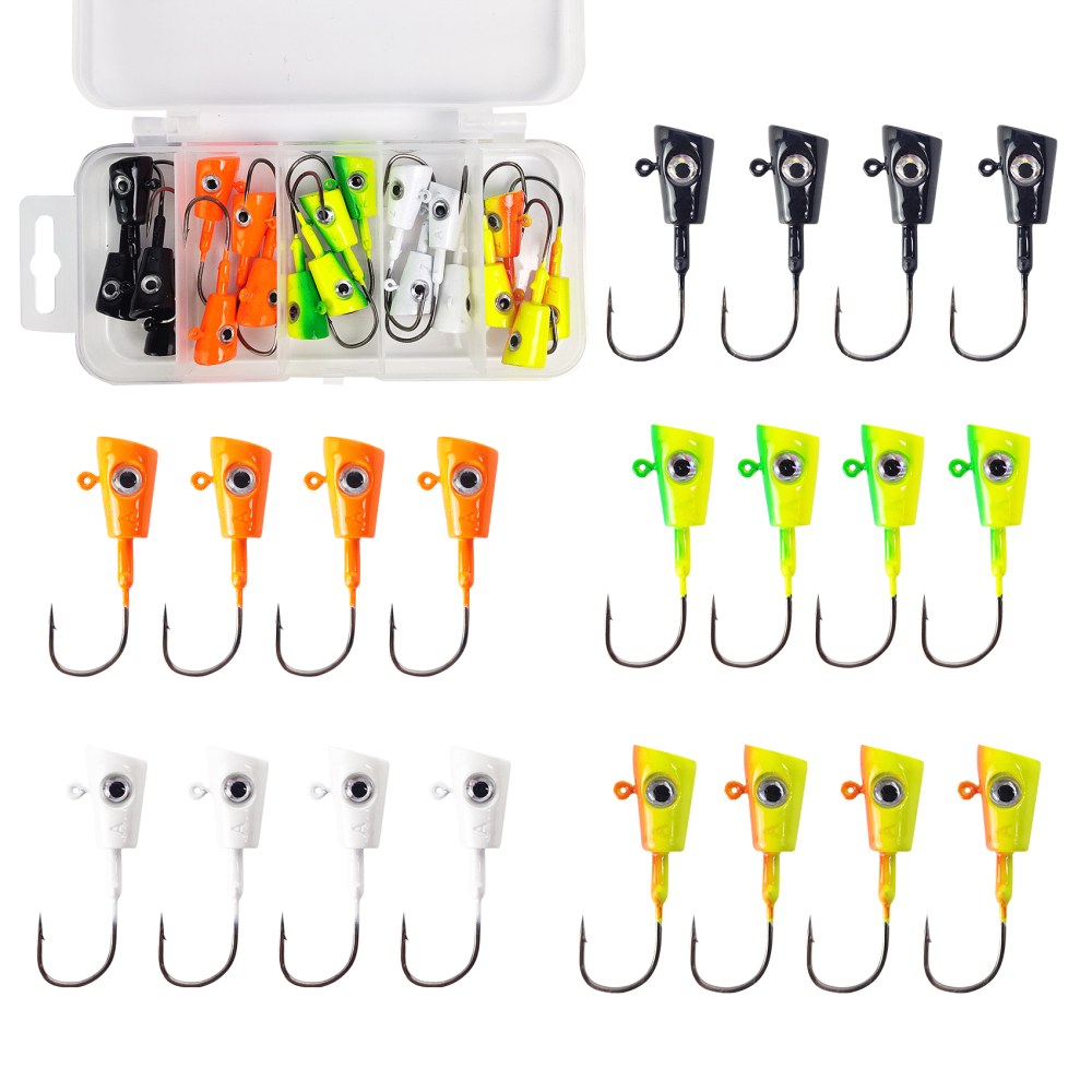 Shad Darts Crappie Jigs, ZINC-TECH Shad shape Underspin Jig Heads 1/32oz 1/16oz 1/8oz 1/4oz for Crappie Bass Panfish Trout Perch Walleye
