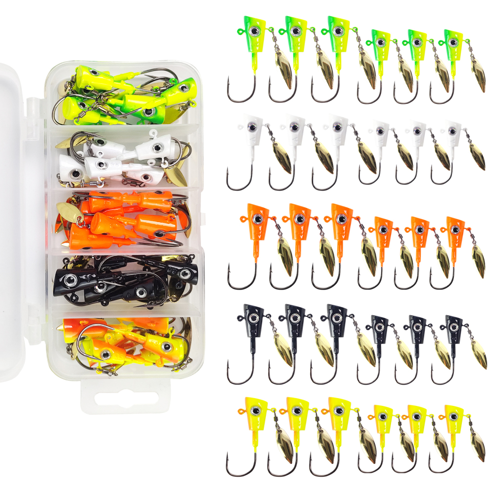 Shad Darts Crappie Jigs, ZINC-TECH Shad shape Underspin Jig Heads 1/32oz 1/16oz 1/8oz 1/4oz for Crappie Bass Panfish Trout Perch Walleye