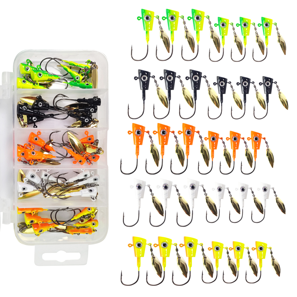 Shad Darts Crappie Jigs, ZINC-TECH Shad shape Underspin Jig Heads 1/32oz 1/16oz 1/8oz 1/4oz for Crappie Bass Panfish Trout Perch Walleye