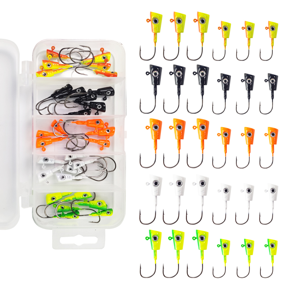 Shad Darts Crappie Jigs, ZINC-TECH Shad shape Underspin Jig Heads 1/32oz 1/16oz 1/8oz 1/4oz for Crappie Bass Panfish Trout Perch Walleye