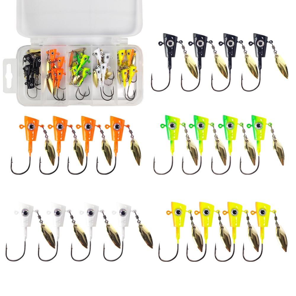 Shad Darts Crappie Jigs, ZINC-TECH Shad shape Underspin Jig Heads 1/32oz 1/16oz 1/8oz 1/4oz for Crappie Bass Panfish Trout Perch Walleye