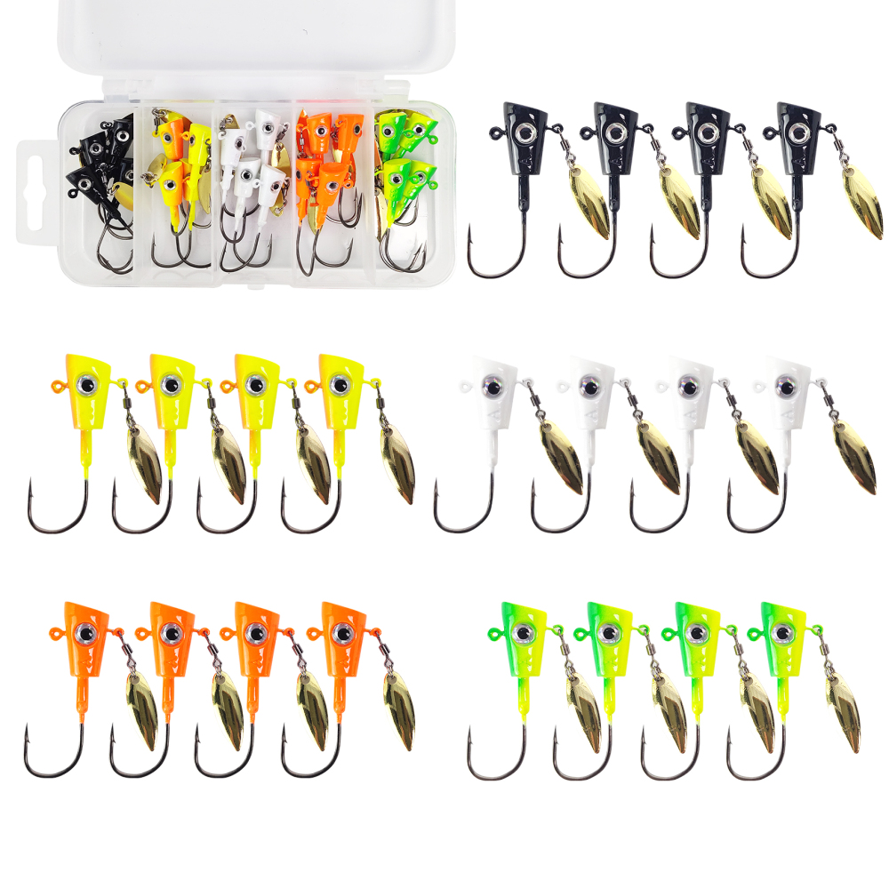 Shad Darts Crappie Jigs, ZINC-TECH Shad shape Underspin Jig Heads 1/32oz 1/16oz 1/8oz 1/4oz for Crappie Bass Panfish Trout Perch Walleye