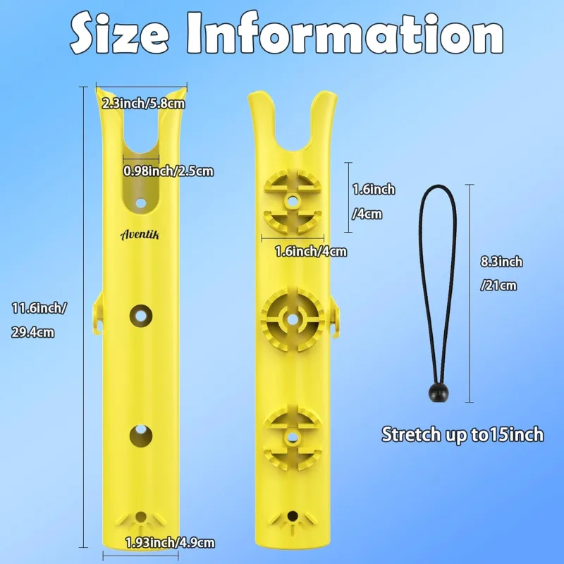 Aventik Fishing Rod Holder, Bracket Wall Mounted Boat Side Mount Tool Holder, Tube Links with Screws, 1/2/3/4/6 Pole Tube Fishing Rod Holders