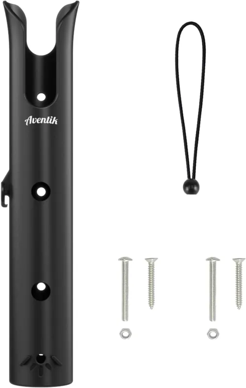 Aventik Fishing Rod Holder, Bracket Wall Mounted Boat Side Mount Tool Holder, Tube Links with Screws, 1/2/3/4/6 Pole Tube Fishing Rod Holders