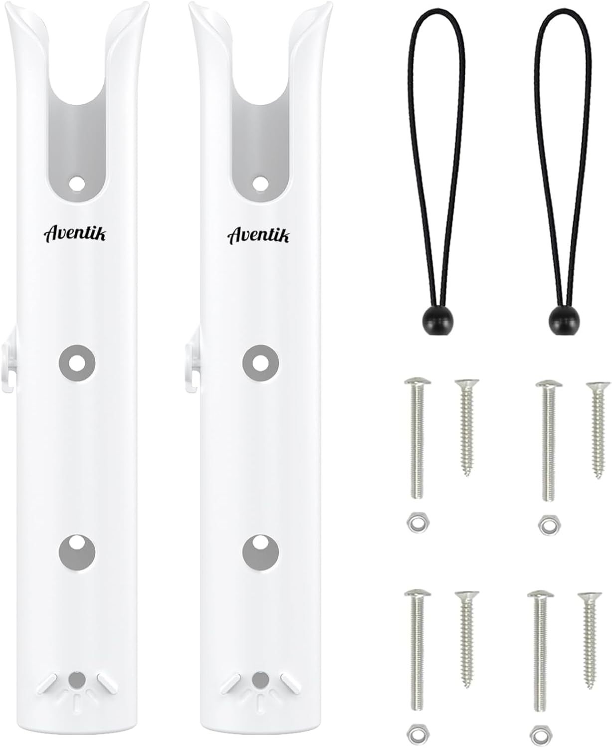 Aventik Fishing Rod Holder, Bracket Wall Mounted Boat Side Mount Tool Holder, Tube Links with Screws, 1/2/3/4/6 Pole Tube Fishing Rod Holders