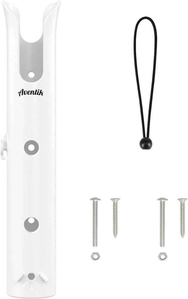 Aventik Fishing Rod Holder, Bracket Wall Mounted Boat Side Mount Tool Holder, Tube Links with Screws, 1/2/3/4/6 Pole Tube Fishing Rod Holders