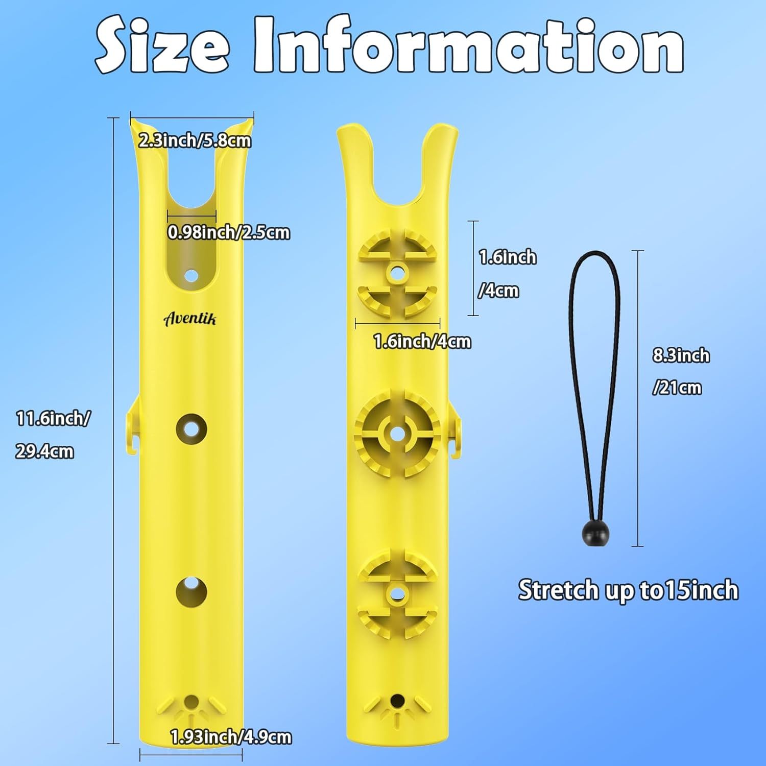 Aventik Fishing Rod Holder, Bracket Wall Mounted Boat Side Mount Tool Holder, Tube Links with Screws, 1/2/3/4/6 Pole Tube Fishing Rod Holders