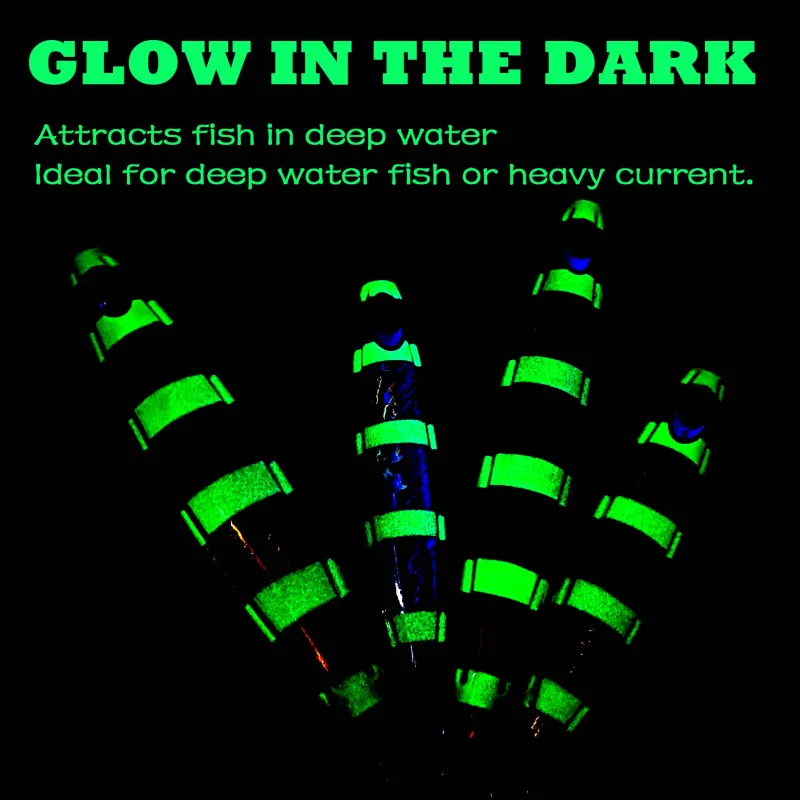 Heavy Duty Fishing Jigs Saltwater 200g/300g/400g/500g, Glow in Dark Roller Slow Fall Lead Jig Deep Sea Fishing Jigging Lures for Tuna, Salmon, Sailfish, Grouper Snapper