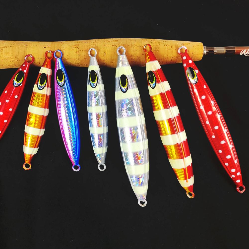 Heavy Duty Fishing Jigs Saltwater 200g/300g/400g/500g, Glow in Dark Roller Slow Fall Lead Jig Deep Sea Fishing Jigging Lures for Tuna, Salmon, Sailfish, Grouper Snapper