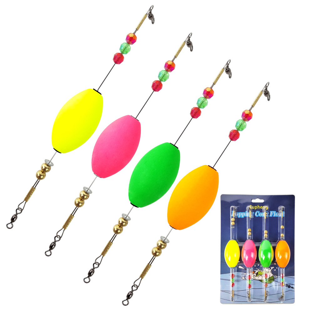 Popping Corks Floats, Fishing Bobbers Floats Popping Corks Rattle Rig for Saltwater Freshwater 2PCS/4PCS