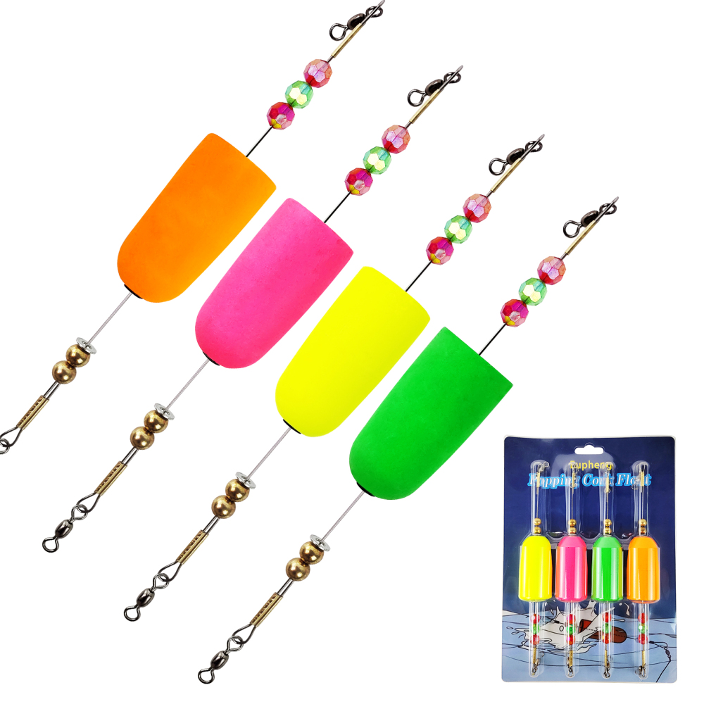 Popping Corks Floats, Fishing Bobbers Floats Popping Corks Rattle Rig for Saltwater Freshwater 2PCS/4PCS