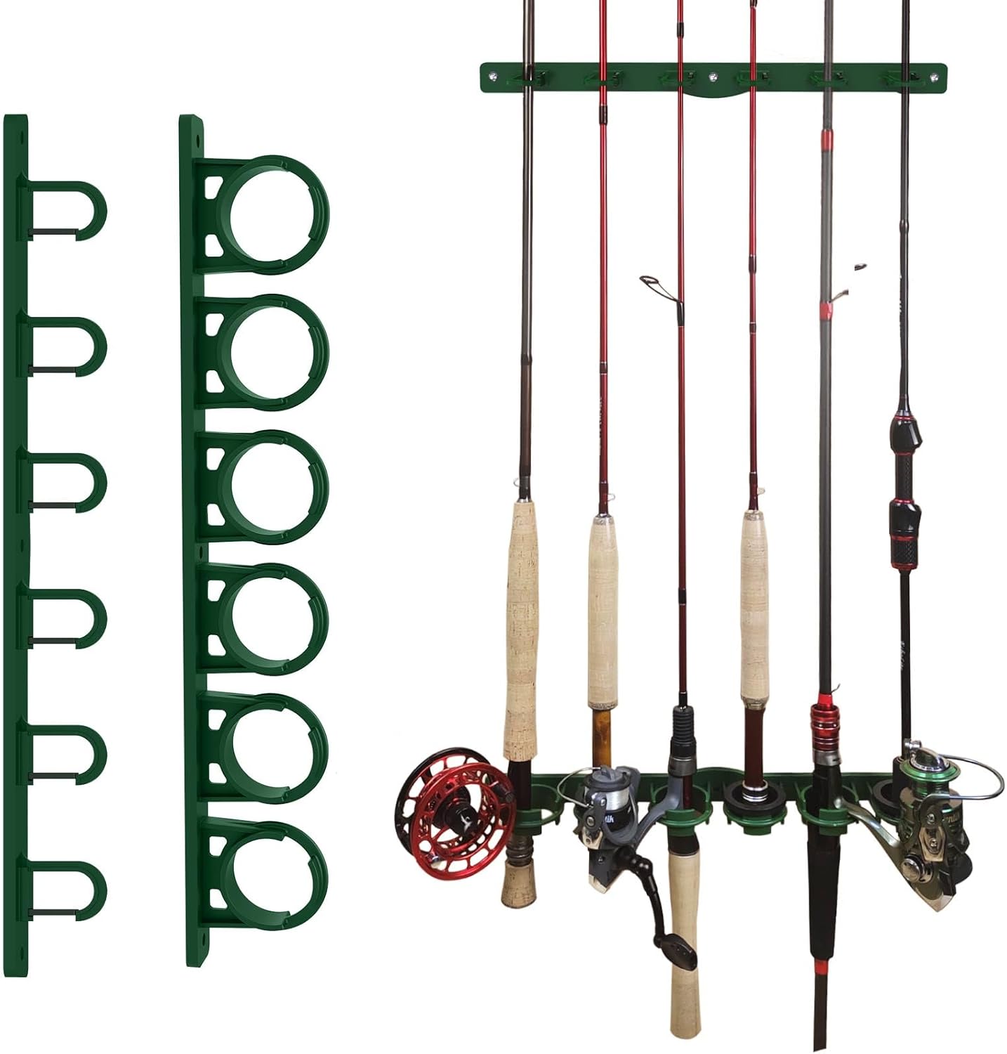 Aventik Fishing Rod Holders for Garage, Wall Mount Ceiling Fishing 6 Pole Storage Vertical/Horizontal Roof Rack Garage, Door Slide Rod Holde Aventik Fishing Rod Holders for Garage, Wall Mount Ceiling Fishing 6 Pole Storage Vertical/Horizontal Roof Rack Garage, Door Slide Rod Holde