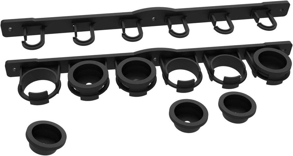 Aventik Wall Mount Fishing Rod Holder, Vertical Fishing Pole Storage Garage, Horizontal Fishing Pole Holder Rod Rack, Organizer for Fishing(Black/Green)