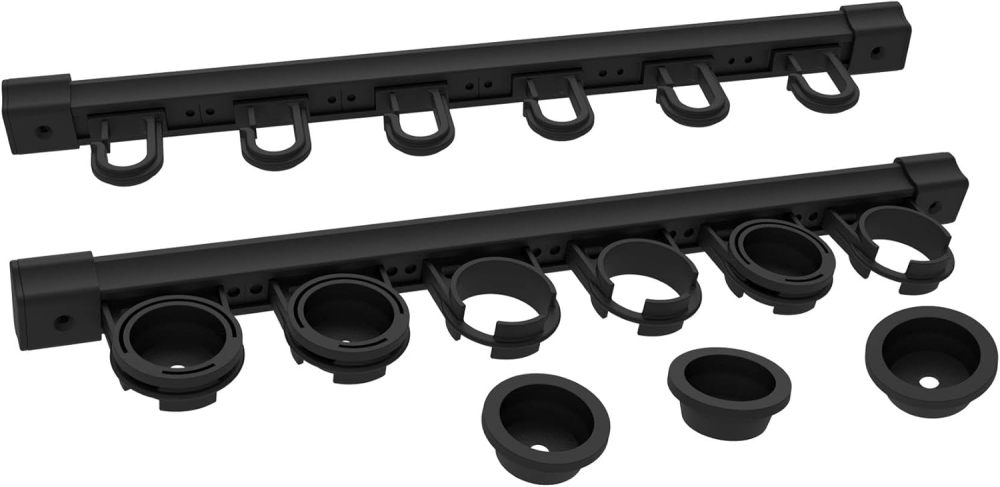 Aventik Fishing Rod Holders for Garage, Wall Mount Ceiling Fishing 6 Pole Storage Vertical/Horizontal Roof Rack Garage, Door Slide Rod Holder, Fishing Pole Rack