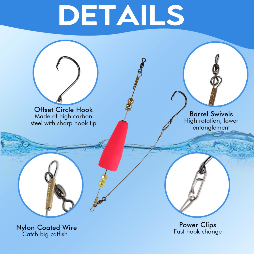 Popping Corks Floats, Fishing Bobbers Floats Popping Corks Rattle Rig for Saltwater Freshwater 2PCS/4PCS