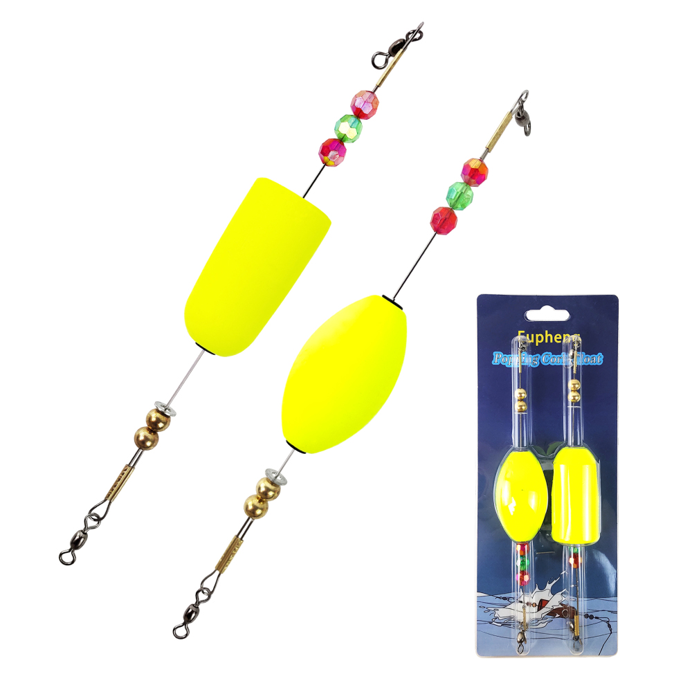 Popping Corks Floats, Fishing Bobbers Floats Popping Corks Rattle Rig for Saltwater Freshwater 2PCS/4PCS
