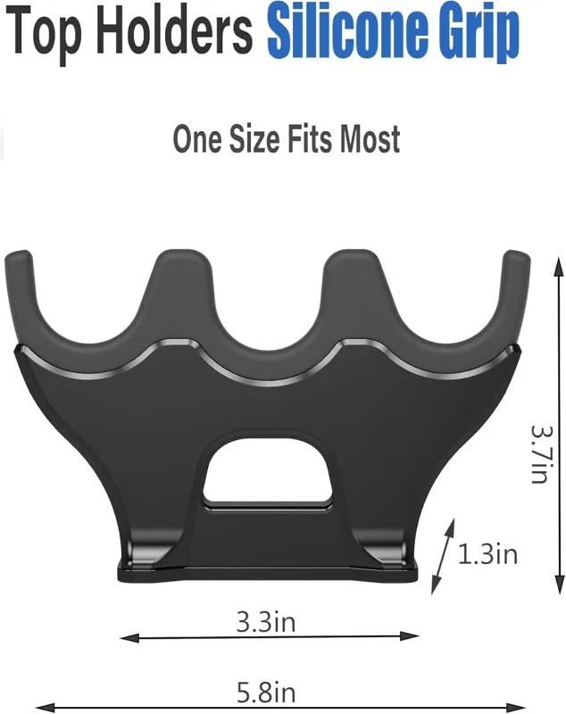 Magnetic Fishing Rod Car Stands, Portable Outdoor Fishing Rod Storage Rack, Soft Silicone Car Pole Fly Fishing Pole Holder with 3 Holder Slots