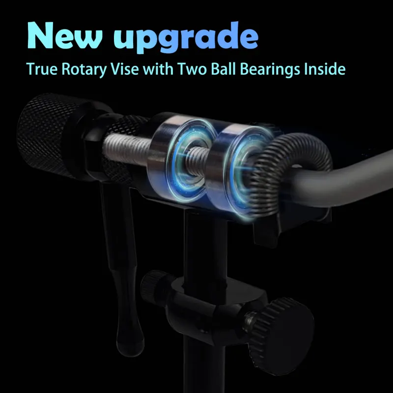 Eupheng Madison True Rotary Vise Fly Tying Vise with 360 Degree Rotation Easy Adjustment of Rotation Resistance 26 to 4/0 Hook Sizes