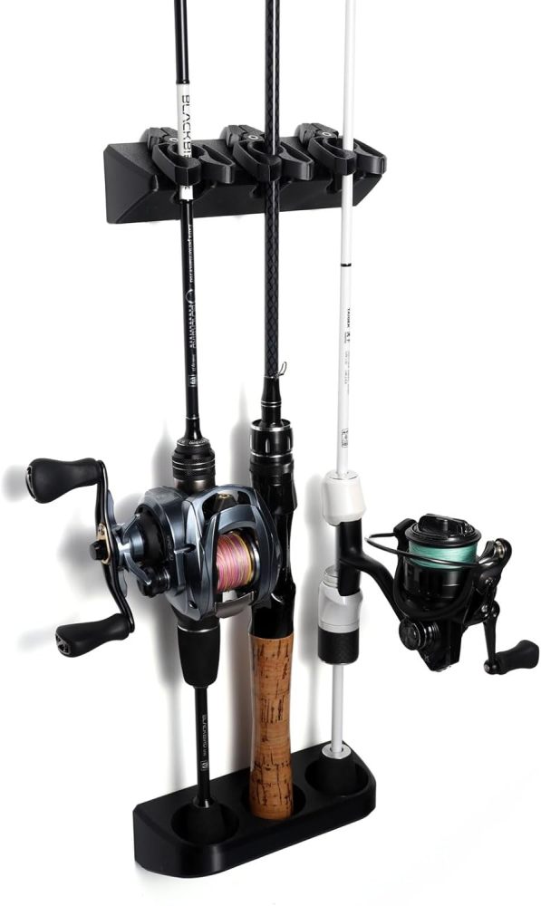 Magnetic Fishing Rod Holder | Multi-Functional Rod Rack for Garage and Wall | Cyberpunk Style | Quick-Release Design